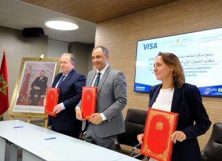 Moroccan ministry of industry and trade, Visa & Al Barid Bank join forces for the digitalization of the commerce and industry sector