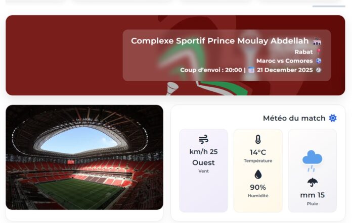 Meteo du Match Morocco launches real-time weather app ahead of AFCON 2025