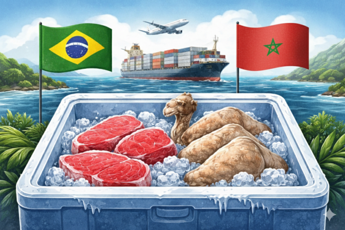 Morocco has opened a tender to import 4,000 tonnes of frozen meat from Brazil to supply its armed forces, as drought and high prices hit local supply. Morocco has opened a tender to import 4,000 tonnes of frozen meat from Brazil to supply its armed forces, as drought and high prices hit local supply.