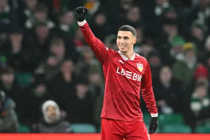 Morocco midfielder Bilal El Khannouss scored twice as VfB Stuttgart beat Celtic 4-1 in the first leg of their Europa League play-off in Glasgow.
