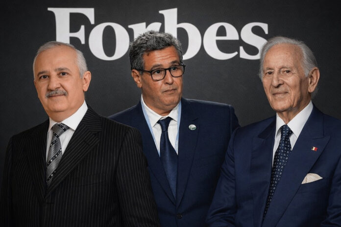 Three Moroccan figures make the Arab billionaires list compiled by Forbes Middle East: Othman Benjelloun, Aziz Akhannouch and Anas Sefrioui.