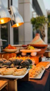 Rabat Marriott offers a more relaxed buffet option, offering Moroccan dishes, international food and live cooking stations