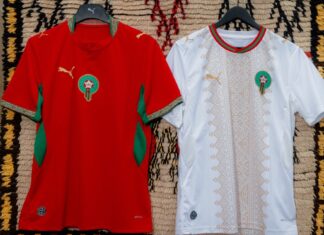 Morocco to wear retro-inspired world cup kit with amazigh script – drum rolls for second star The kit keeps Morocco’s red and white colours, with design details inspired by the country’s heritage. Puma used both Arabic and Amazigh