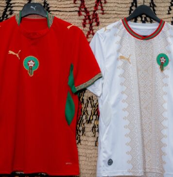 Morocco to wear retro-inspired world cup kit with amazigh script – drum rolls for second star The kit keeps Morocco’s red and white colours, with design details inspired by the country’s heritage. Puma used both Arabic and Amazigh