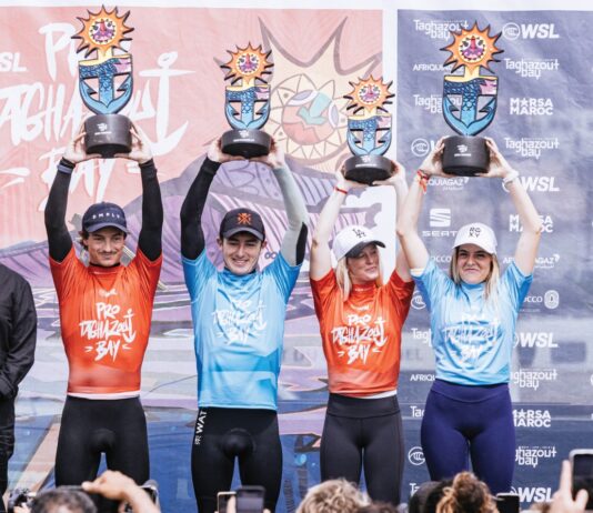 Basque surfers dominate Morocco surf: Etxabarri and Amatriain win QS titles at Taghazout Bay Janire Gonzalez Etxabarri and Adur Amatriain from the Basque Country (EUK) won the Pro Taghazout Bay a QS 4,000 surfing event.