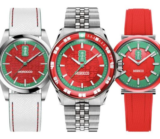 FIFA-licensed World Cup 2026 watch range includes Morocco US watch brand Axia Time has launched a FIFA-licensed watch collection for the 2026 World Cup. Morocco is one of the featured teams.