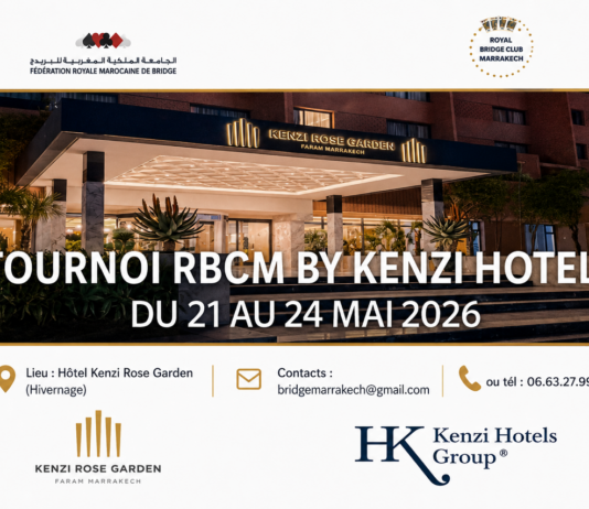 Kenzi Rose Garden draws top players for four-day bridge tournament The tournament runs from 21 to 24 May at the Kenzi Rose Garden in the Hivernage district. It is organised by the Royal Moroccan Bridge Federation