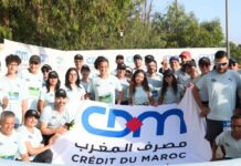 Crédit du Maroc staff join 15km Bouskoura race to promote team spirit Crédit du Maroc sees sport as a way for colleagues to connect outside work while encouraging a healthy and active lifestyle.