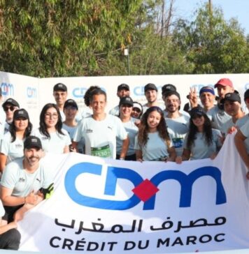 Crédit du Maroc staff join 15km Bouskoura race to promote team spirit Crédit du Maroc sees sport as a way for colleagues to connect outside work while encouraging a healthy and active lifestyle.