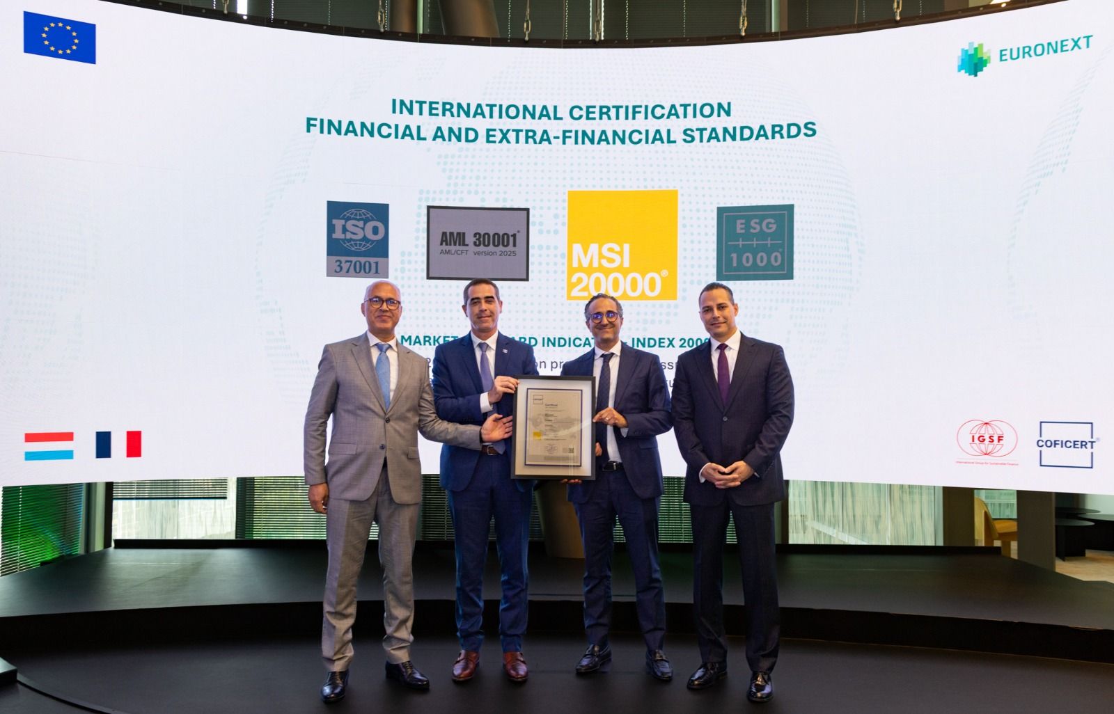 COSUMAR has received the MSI 20000 certification, an international standard that measures companies' financial strength and governance. COSUMAR has received the MSI 20000 certification, an international standard that measures companies' financial strength and governance.