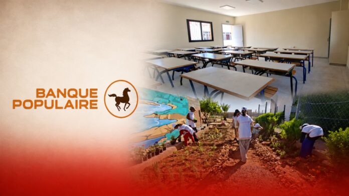Fondation Banque Populaire has completed new classrooms and other upgrades at Abdellah Ben Hussein Middle School in Tameslohte Fondation Banque Populaire has completed new classrooms and other upgrades at Abdellah Ben Hussein Middle School in Tameslohte