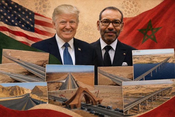 US President Donald Trump says Morocco has named the newly completed Tiznit-Dakhla Expressway after him.