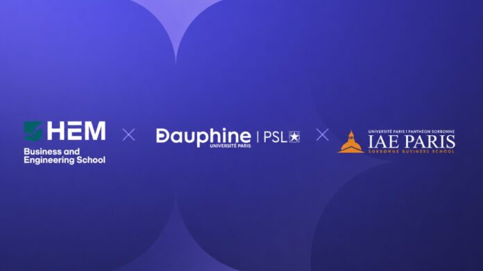 HEM's MBA and the International Paris MBA, awarded jointly by Université Paris Dauphine PSL and IAE Paris 1 Université Sorbonne
