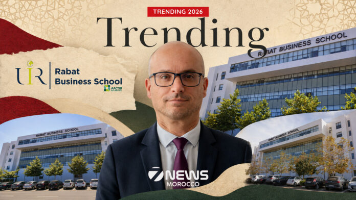 Trending 2026 recognises Nicolas Arnaud as Rabat Business School strengthens its global rankings, partnerships and academic programmes | AI-generated collage