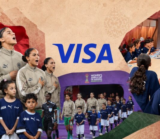 Visa uses WAFCON to teach 750 young fans about money Visa gives 750 young fans the chance to join WAFCON 2026 players on the pitch while learning basic financial skills | AI generated collage