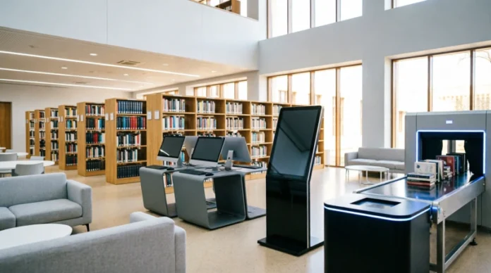 A Rabat public library will get robots, self-service machines and digital systems under a 10m dirham deal with Saudi tech firm Naseej. A Rabat public library will get robots, self-service machines and digital systems under a 10m dirham deal with Saudi tech firm Naseej.