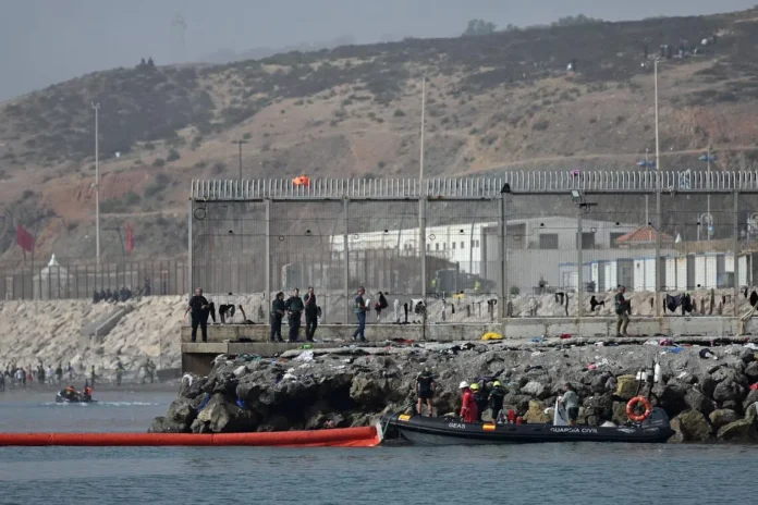 The EU is giving Spain €114.7m to strengthen Ceuta’s border after about 72,000 crossings from Morocco in July. The EU is giving Spain €114.7m to strengthen Ceuta’s border after about 72,000 crossings from Morocco in July.
