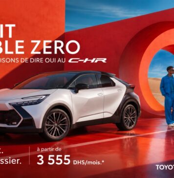 Toyota C-HR Hybrid: 0% Interest and Payments From 3,555 DH Toyota Morocco is offering 0% interest on the C-HR hybrid, with no admin fees and monthly payments starting at 3,555 DH until September 2026.