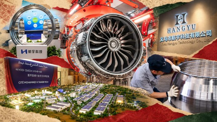 Chinese aerospace firm Hangyu Technology moves its €105m factory project from Slovakia to Tangier after regulatory delays, with land and permits still pending.