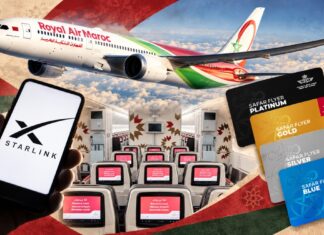 Royal Air Maroc goes online with Starlink Wi-Fi Royal Air Maroc Starlink | AI-generated collage