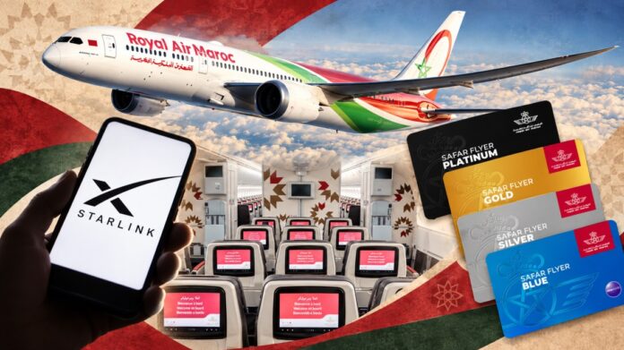 Royal Air Maroc Starlink | AI-generated collage