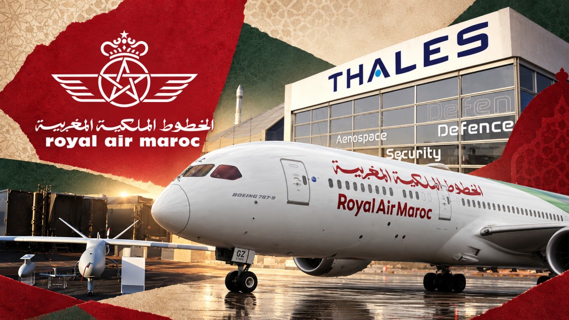 Royal Air Maroc signs a five-year deal with Thales to ditch paper-based cockpit procedures and manage its planned fleet expansion to 200 aircraft by 2037. Royal Air Maroc signs a five-year deal with Thales to ditch paper-based cockpit procedures and manage its planned fleet expansion to 200 aircraft by 2037.